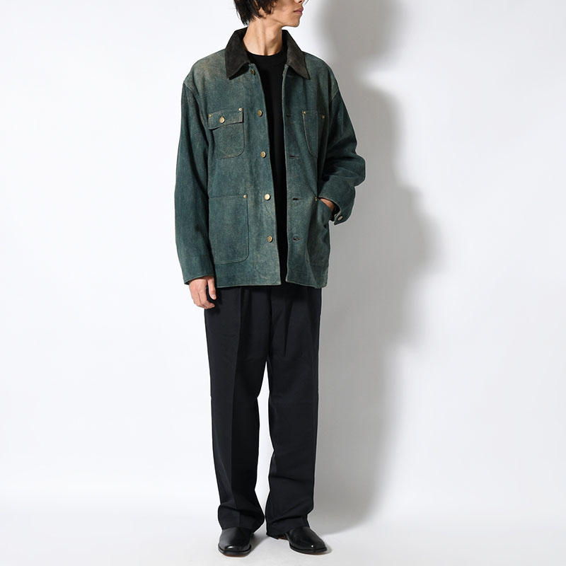 LEATHER MICHIGAN CHORE COAT -Goat suede Antique finish- -2.COLOR-