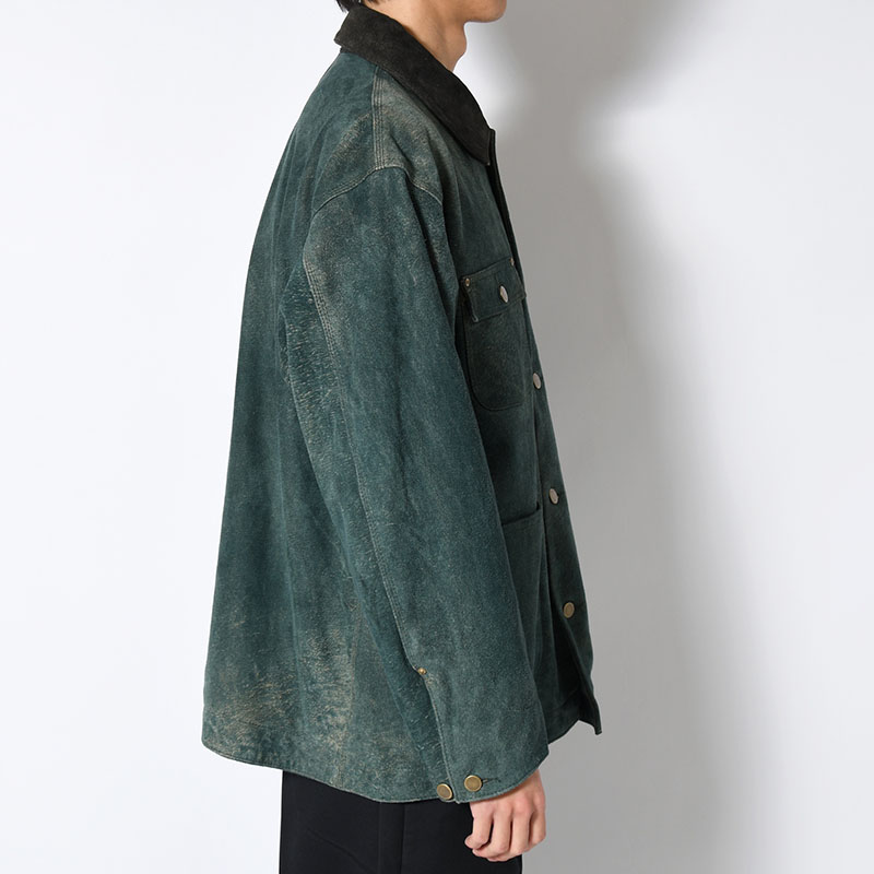 LEATHER MICHIGAN CHORE COAT -Goat suede Antique finish- -2.COLOR-