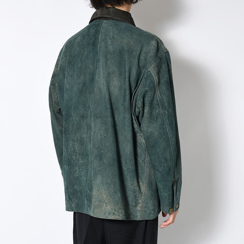 LEATHER MICHIGAN CHORE COAT -Goat suede Antique finish- -2.COLOR-