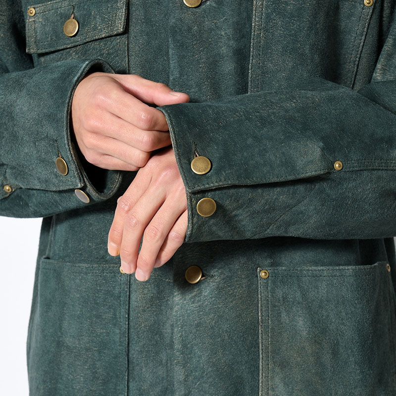 LEATHER MICHIGAN CHORE COAT -Goat suede Antique finish- -2.COLOR-