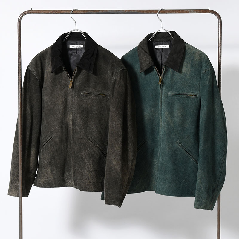 LEATHER DETROIT JACKET -Goat suede Antique finish- -2.COLOR-