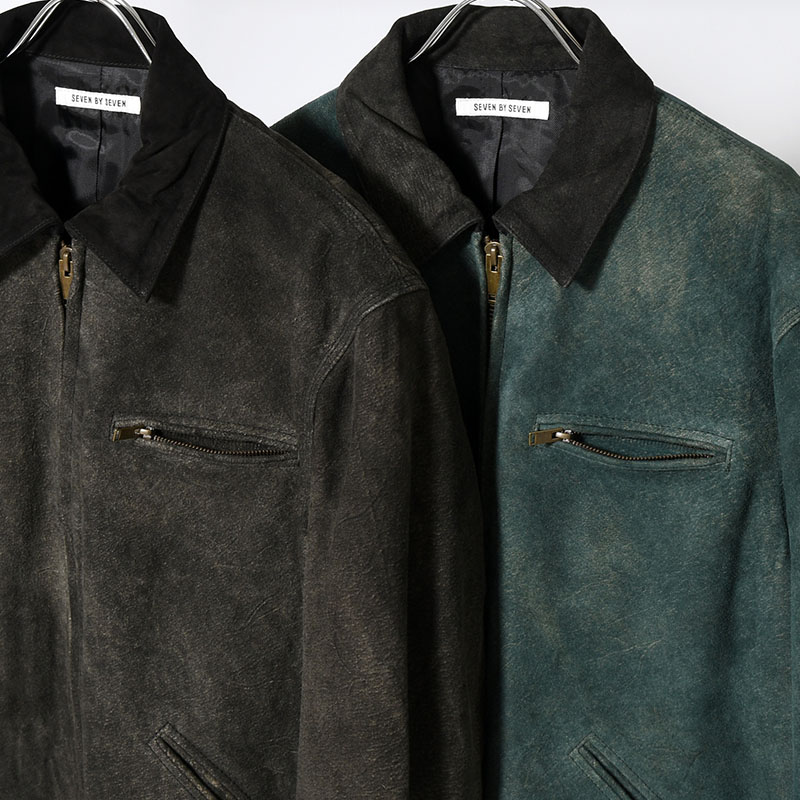 LEATHER DETROIT JACKET -Goat suede Antique finish- -2.COLOR-
