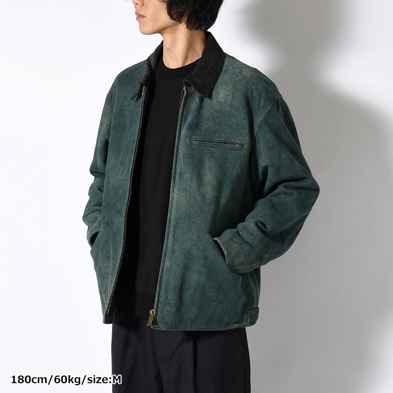 LEATHER DETROIT JACKET -Goat suede Antique finish- -2.COLOR-