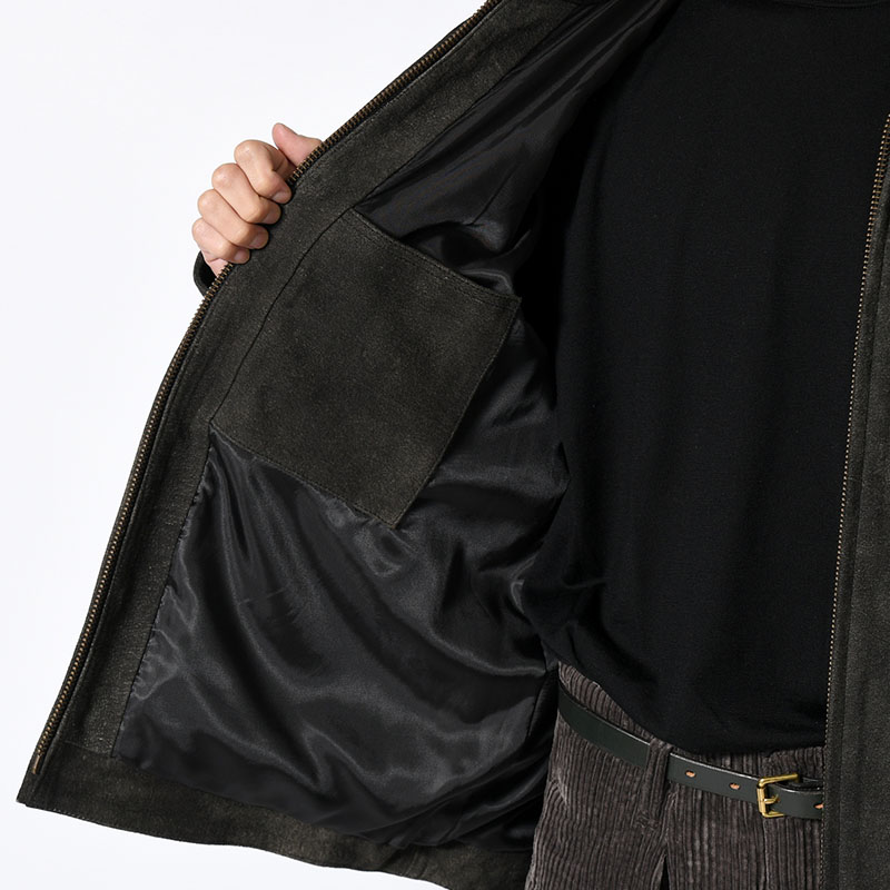 LEATHER DETROIT JACKET -Goat suede Antique finish- -2.COLOR-