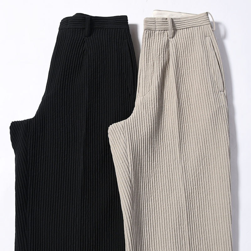 IN TUCK TROUSERS -Cotton Wool Pleats- -2.COLOR-