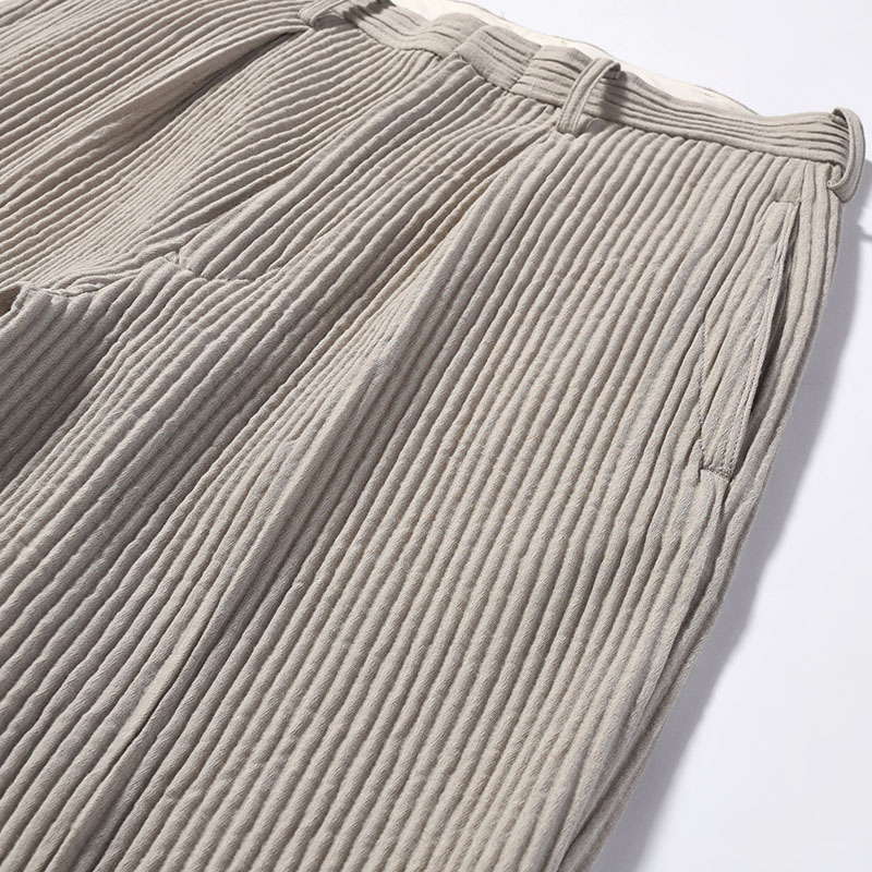 IN TUCK TROUSERS -Cotton Wool Pleats- -2.COLOR-