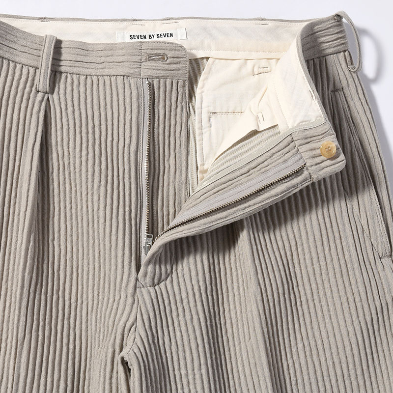 IN TUCK TROUSERS -Cotton Wool Pleats- -2.COLOR-
