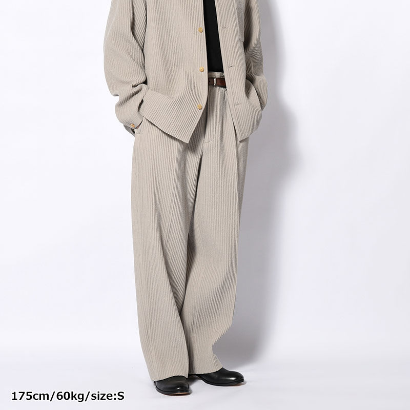 IN TUCK TROUSERS -Cotton Wool Pleats- -2.COLOR-