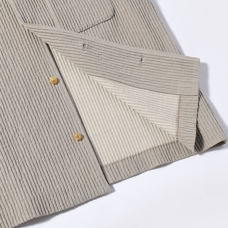 SHIRTS JACKET -Cotton Wool Pleats- -2.COLOR-