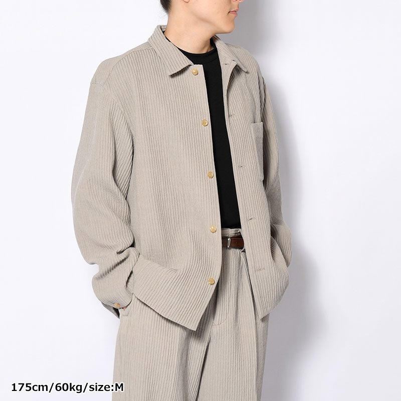 SHIRTS JACKET -Cotton Wool Pleats- -2.COLOR-