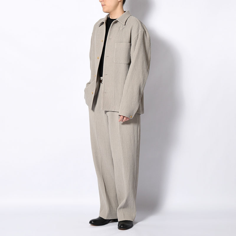 SHIRTS JACKET -Cotton Wool Pleats- -2.COLOR-