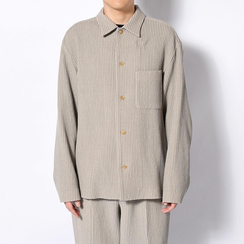 SHIRTS JACKET -Cotton Wool Pleats- -2.COLOR-