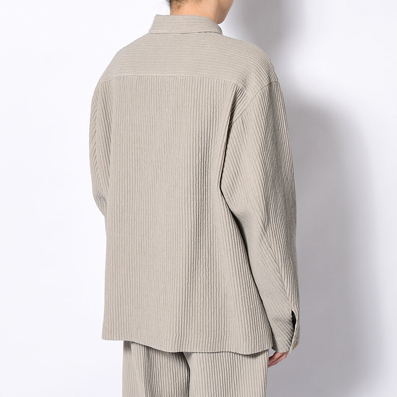 SHIRTS JACKET -Cotton Wool Pleats- -2.COLOR-