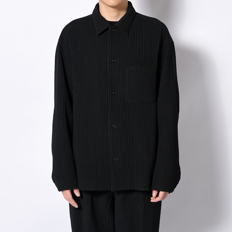SHIRTS JACKET -Cotton Wool Pleats- -2.COLOR-
