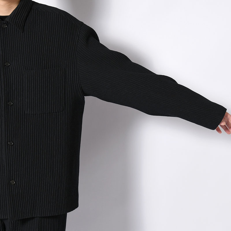 SHIRTS JACKET -Cotton Wool Pleats- -2.COLOR-