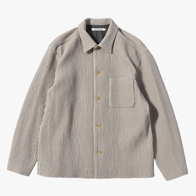 SHIRTS JACKET -Cotton Wool Pleats- -2.COLOR-