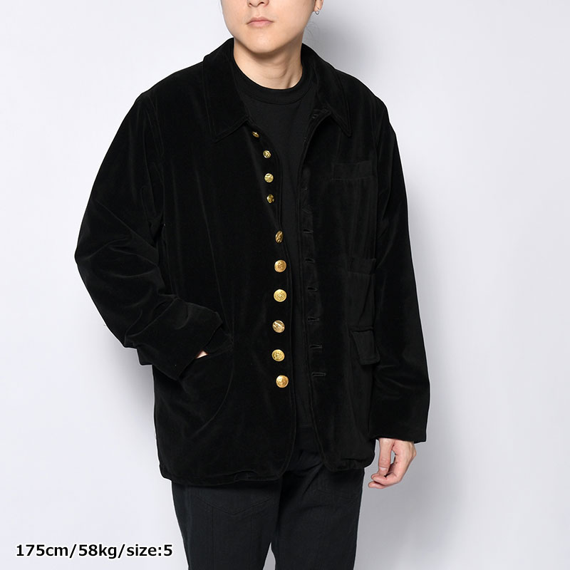 VELVETEEN JACKET -BLACK-
