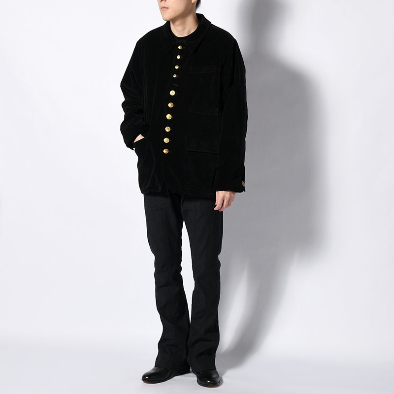 VELVETEEN JACKET -BLACK-
