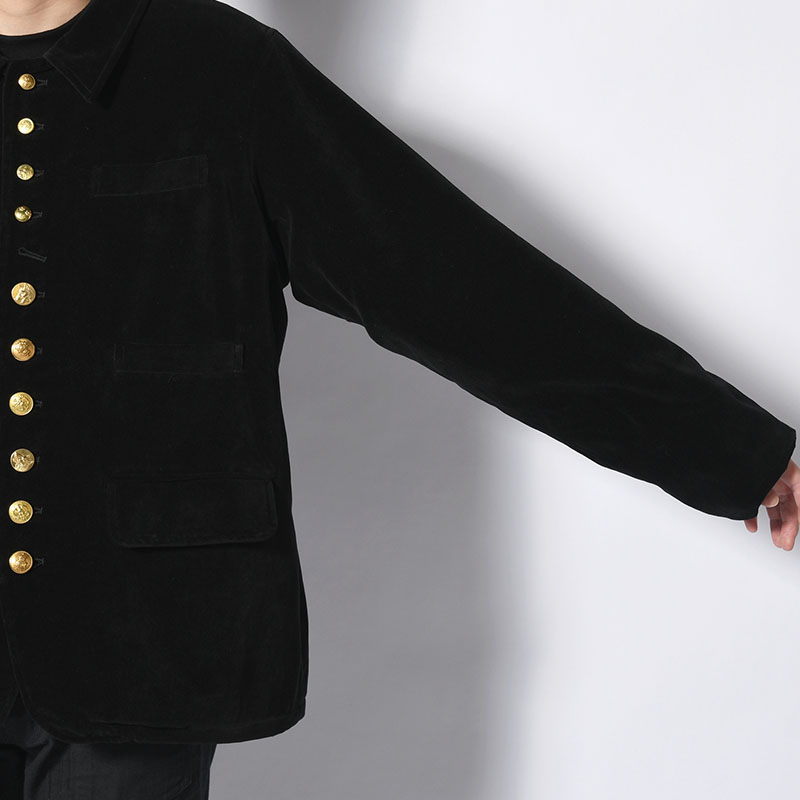 VELVETEEN JACKET -BLACK-