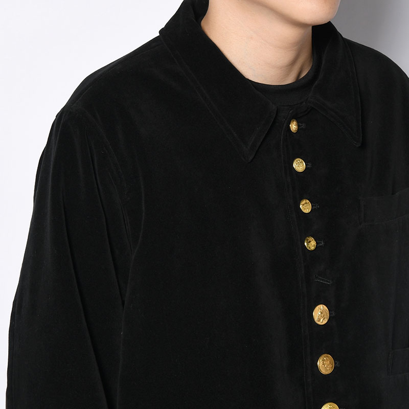 VELVETEEN JACKET -BLACK-
