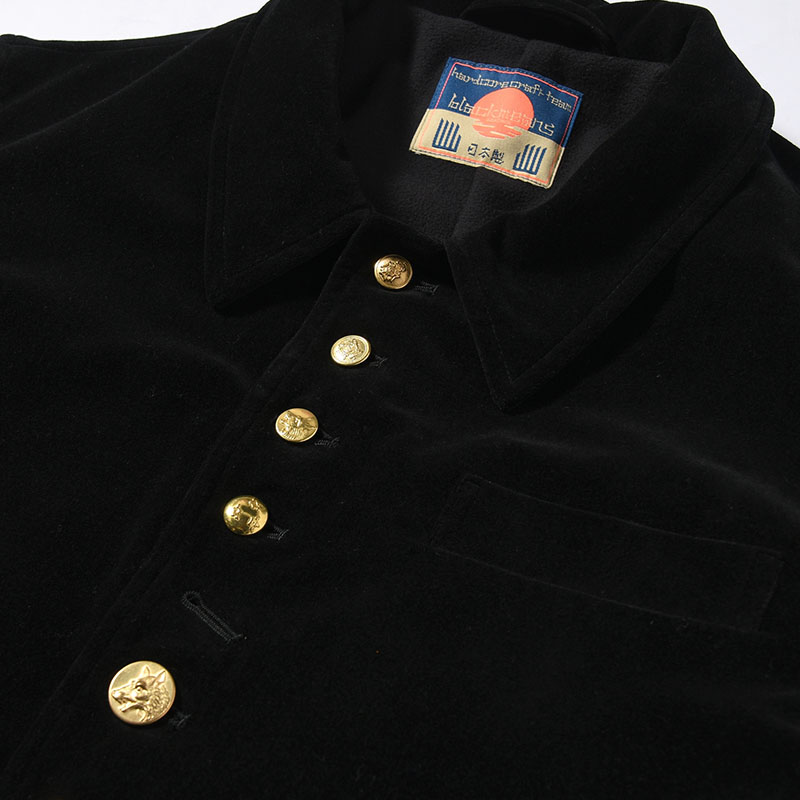 VELVETEEN JACKET -BLACK-