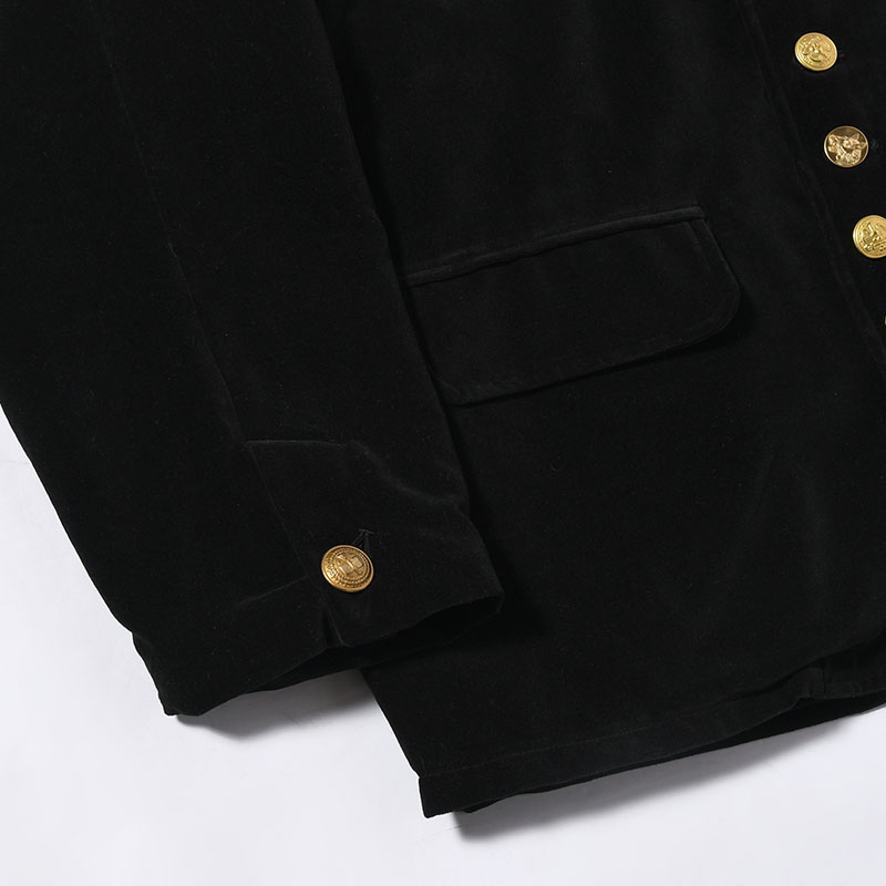 VELVETEEN JACKET -BLACK-