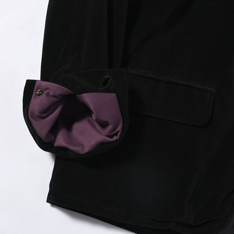 VELVETEEN JACKET -BLACK-