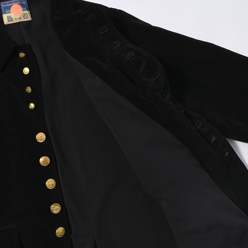 VELVETEEN JACKET -BLACK-