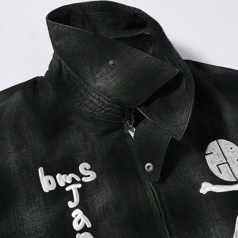 CORDUROY 蛇刺繍 JACKET -BLACK-