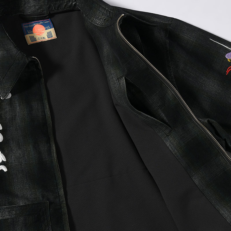 CORDUROY 蛇刺繍 JACKET -BLACK-