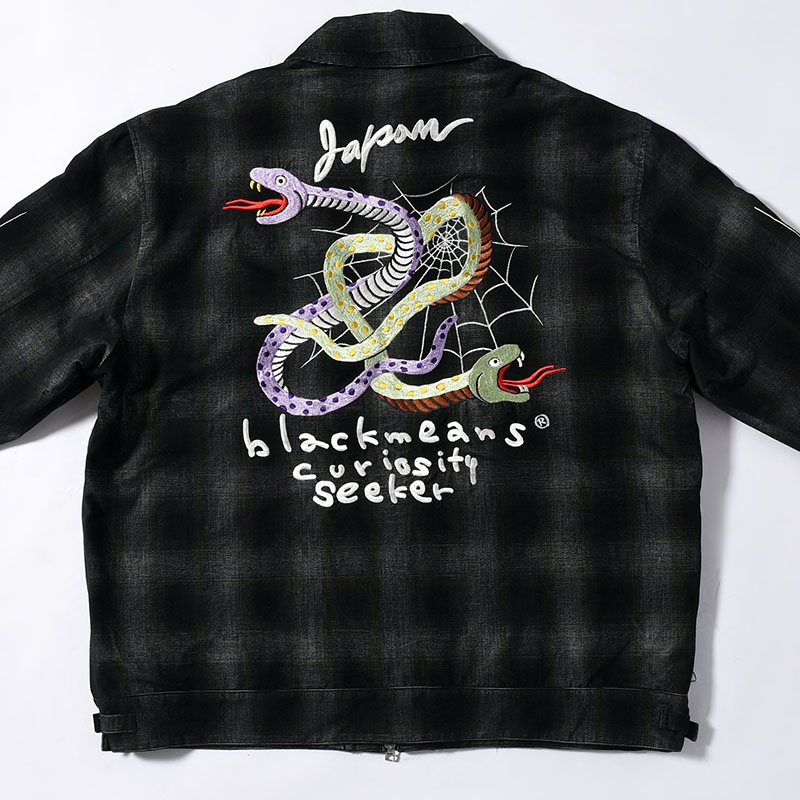 CORDUROY 蛇刺繍 JACKET -BLACK-