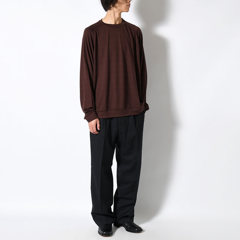 WOOL L/S SWEAT TEE SHIRTS -2.COLOR-