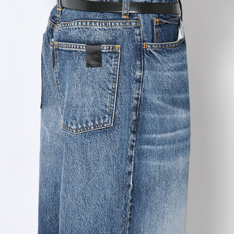 WIDE TAPARED DENIM -BLUE-