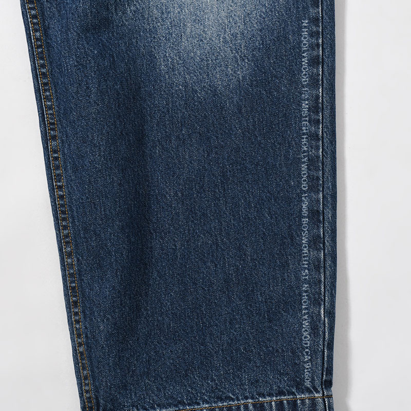WIDE TAPARED DENIM -BLUE-