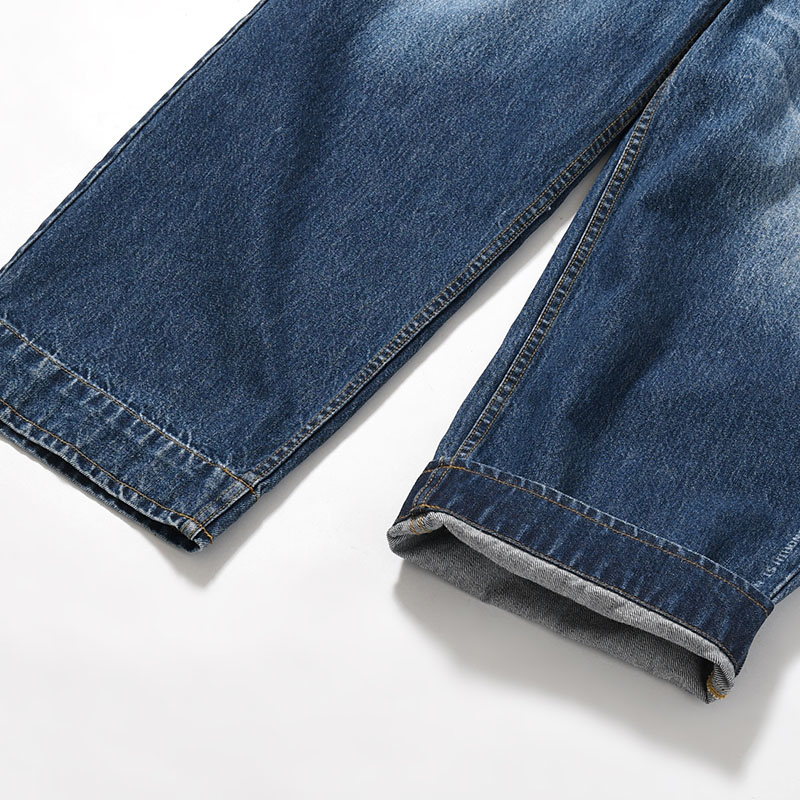 WIDE TAPARED DENIM -BLUE-