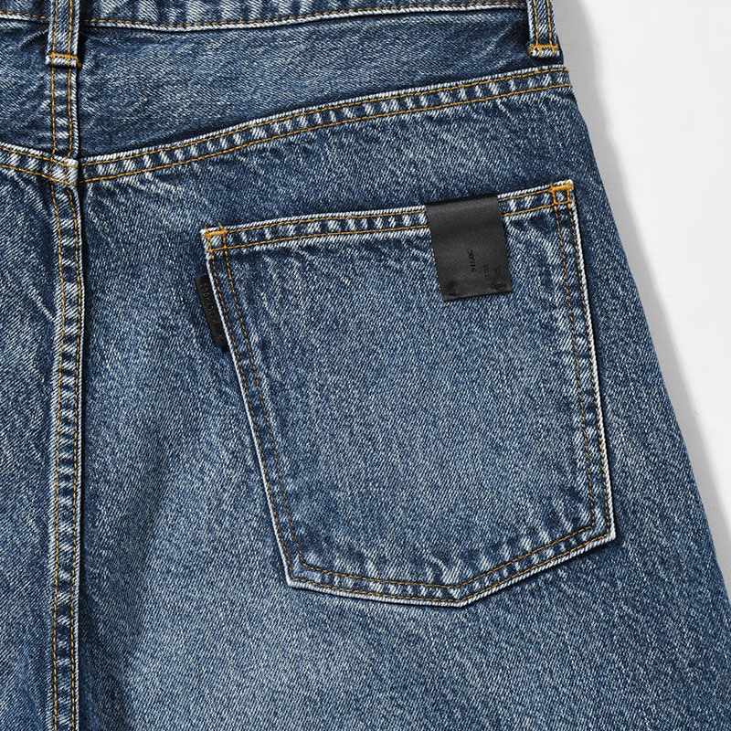 WIDE TAPARED DENIM -BLUE-