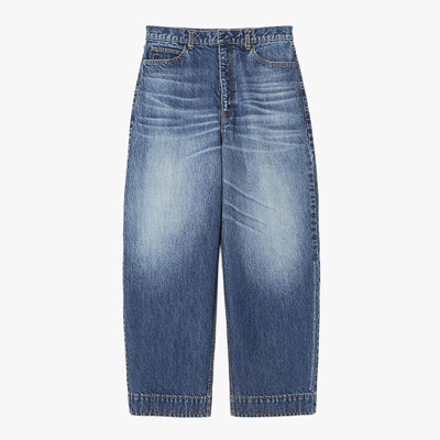 WIDE TAPARED DENIM -BLUE-