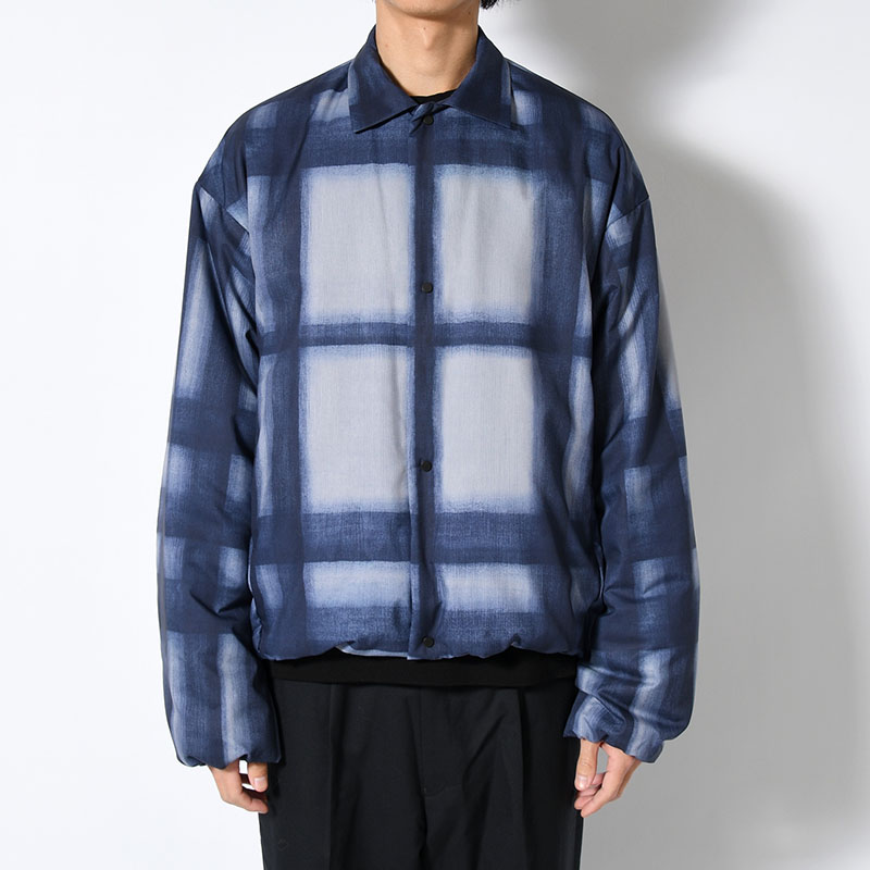 SHORT COLLAR JACKET -BLUE CHECK-