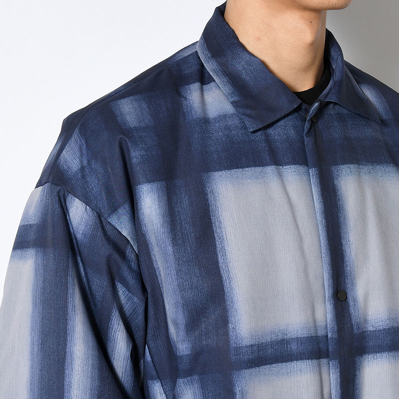 SHORT COLLAR JACKET -BLUE CHECK-
