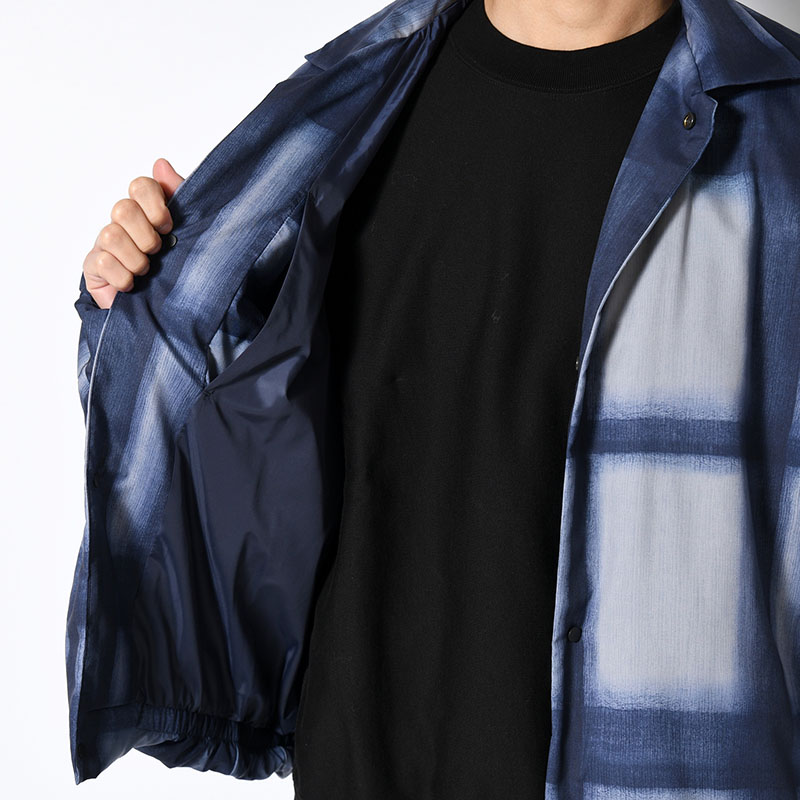 SHORT COLLAR JACKET -BLUE CHECK-