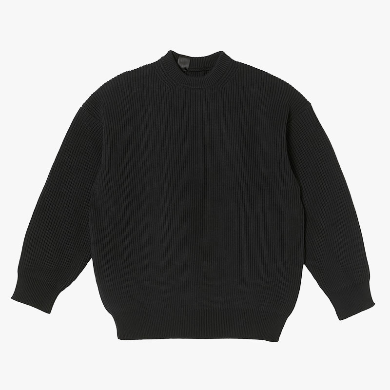 CREWNECK KNIT -2.COLOR-(BLACK)