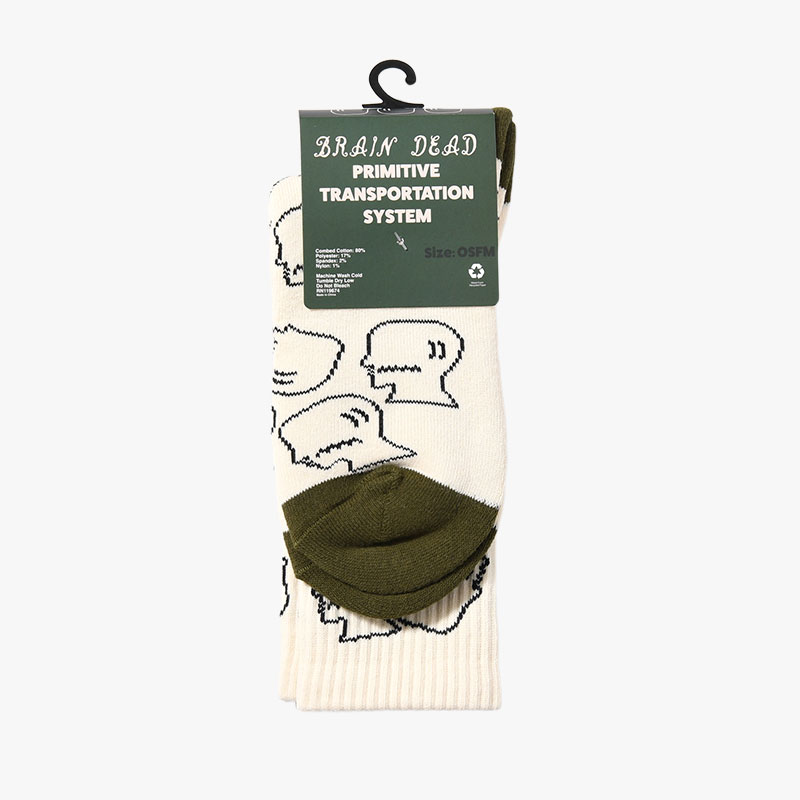 LOGOHEAD CREW SOCKS -CREAM-