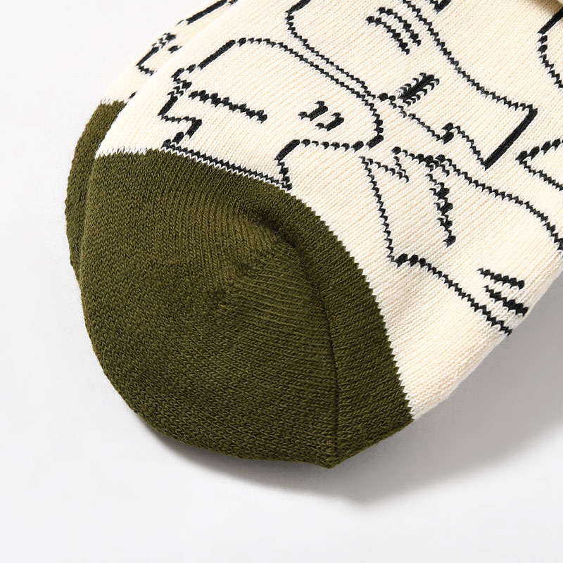 LOGOHEAD CREW SOCKS -CREAM-