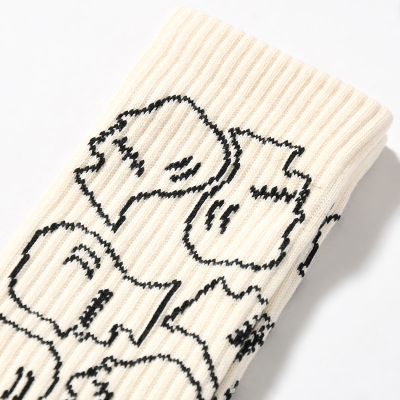 LOGOHEAD CREW SOCKS -CREAM-