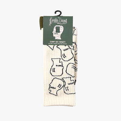 LOGOHEAD CREW SOCKS -CREAM-