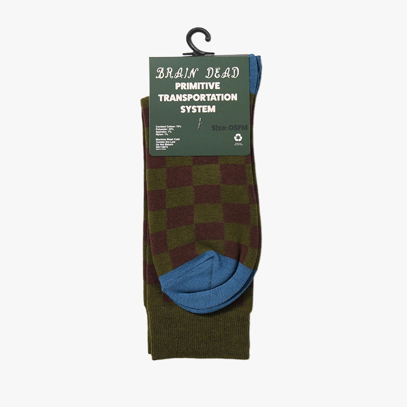 LOGOHEAD DRESS SOCKS -CHECKERED-