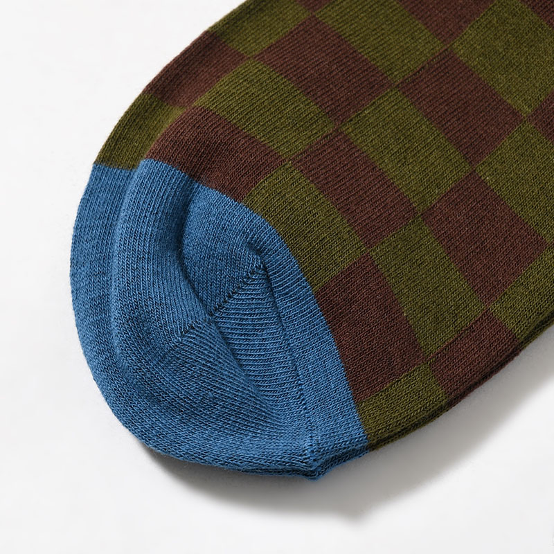 LOGOHEAD DRESS SOCKS -CHECKERED-