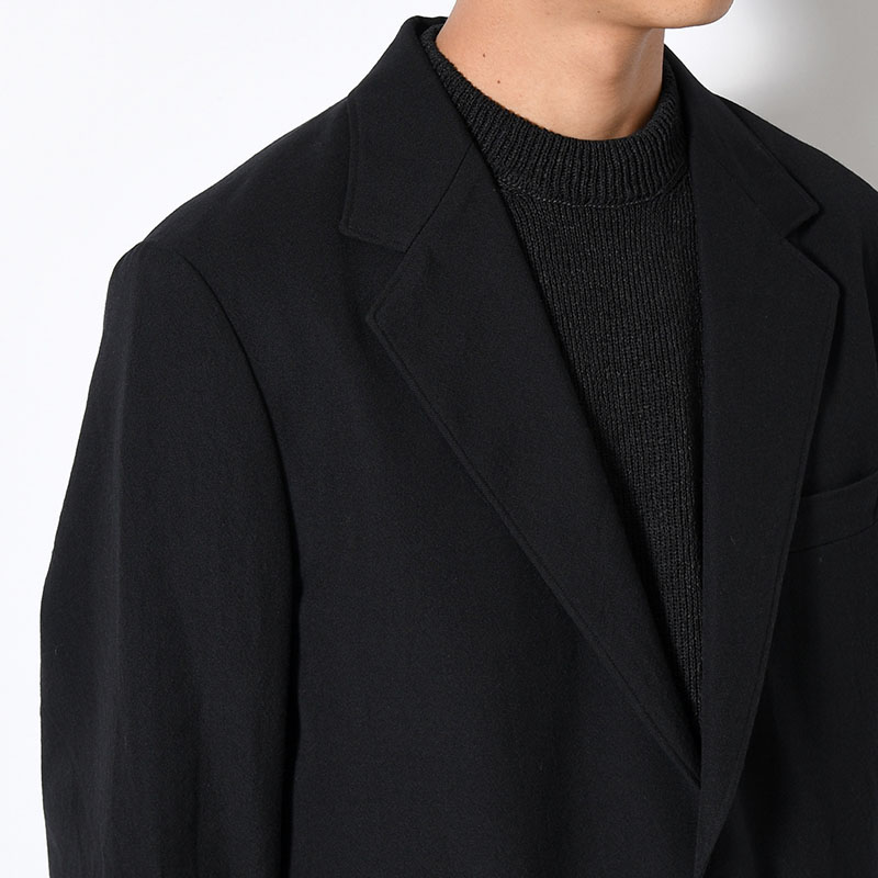 Wool Gabardine 2B Jacket -BlackNavy-