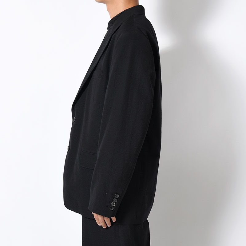 Wool Gabardine 2B Jacket -BlackNavy-