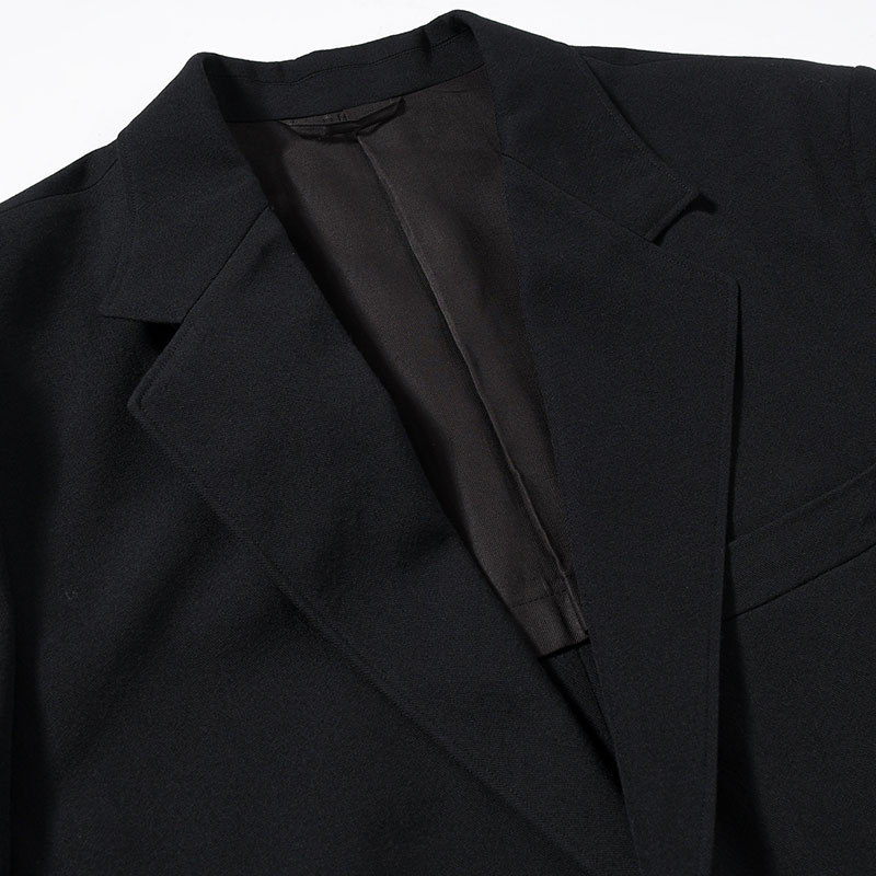 Wool Gabardine 2B Jacket -BlackNavy-